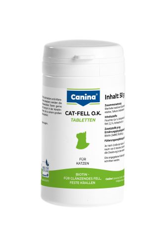 Cat-Fell O.K.: Szőrvitamin biotinnal macskáknak (100 tabletta)