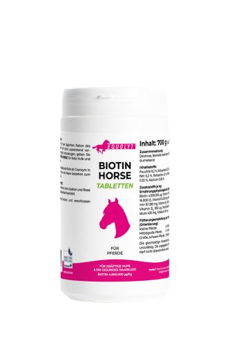 EQUOLYT Biotin Horse: Erős paták, fényes, egészséges szőrzet, szőrvitamin lovaknak (210 tabletta)