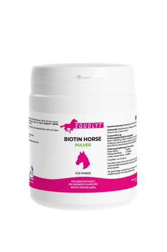 EQUOLYT Biotin Horse: Erős paták, fényes, egészséges szőrzet, szőrvitamin lovaknak (500g por)