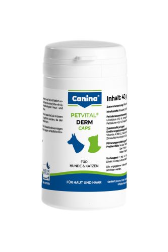 Petvital Derm Caps: Ligetszépe olaj, halolaj, biotin és cink az egészséges bőrért és szőrzetért kutyáknak és macskáknak